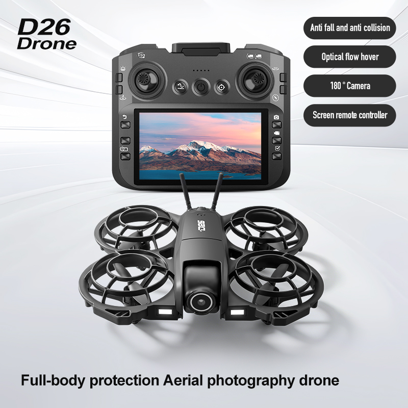 Drone D26 4K Aerial HD 180 °   - Drone Controller Screen ulasan dan harga